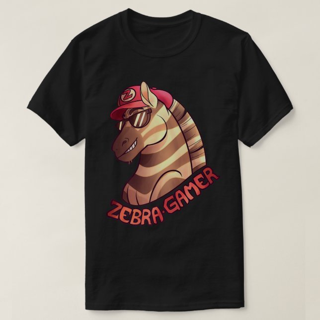 Zebra Gamer Officiell Zebra Gamer T Shirt (Design framsida)