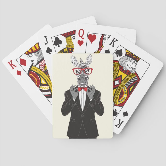 Zebra gentleman casinokort (Baksidan)