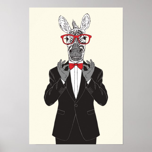 Zebra gentleman poster (Framsidan)