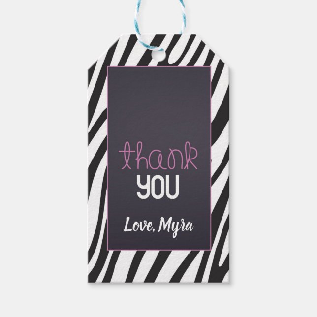 Zebra Gift Märkre Presentetikett (Framsidan)
