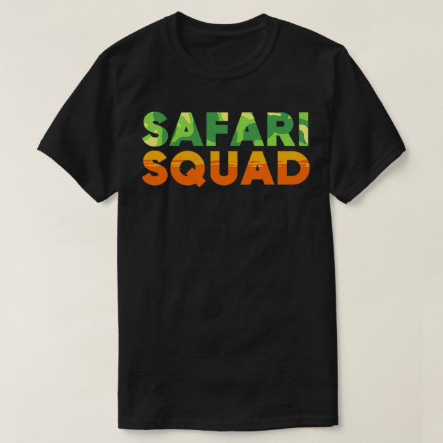 Zebra Giraffe Cheetah Safari Squad T Shirt (Design framsida)