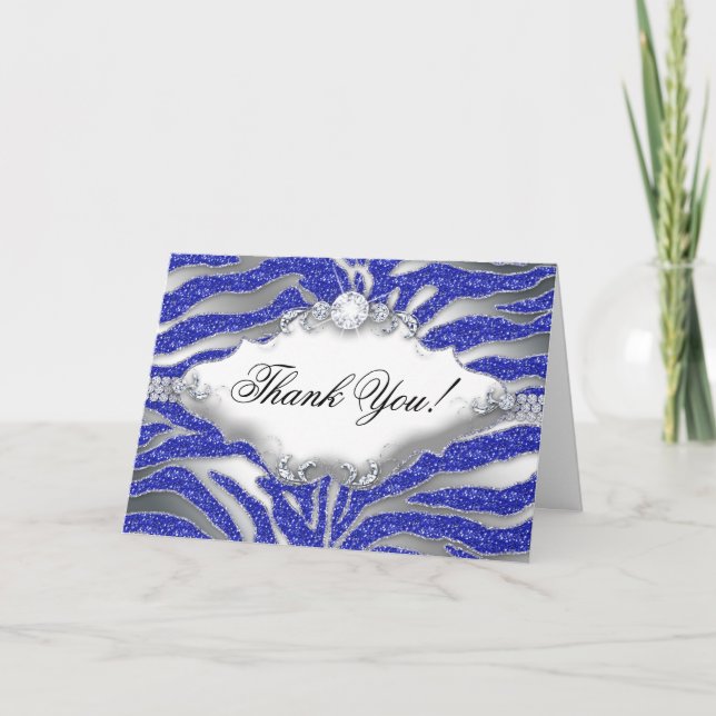 Zebra Glitter Tack Gnistra Silver Blue (Framsida)