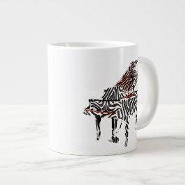 Zebra ♪ ♫ ♪ Grand Piano 2-20 oz Jumbo Mugg