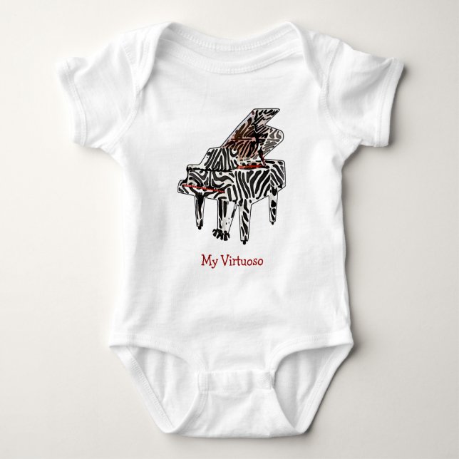 Zebra Grand Piano - Infant Creeper UNISEX T Shirt (Framsida)
