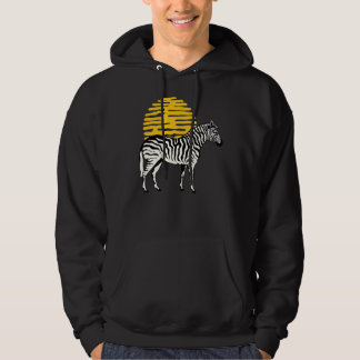 Zebra Graphic Cute Print Kärlek Nature Zebror Wild Hoodie