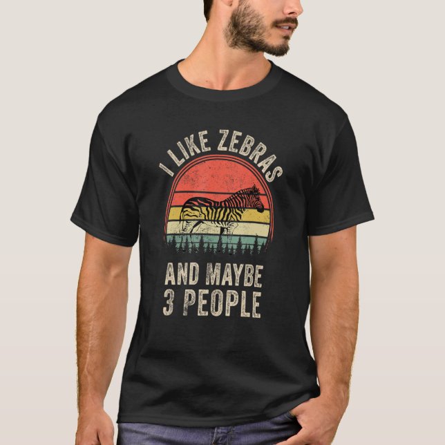 Zebra Graphic Zebras Zoo Animal T Shirt (Framsida)