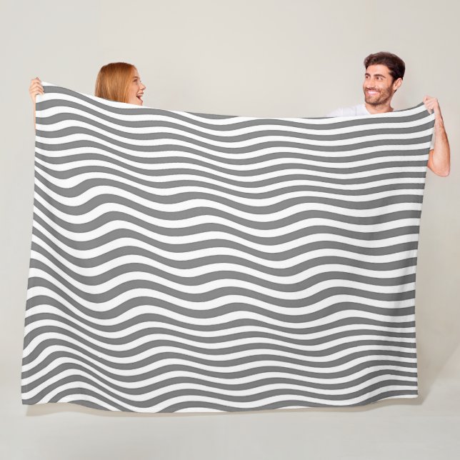 Zebra Grått Fleecefilt (På plats)