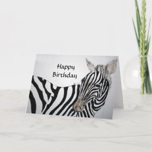 Zebra Grattis på födelsedagen-kort Kort