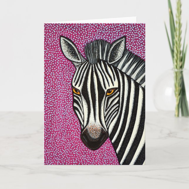 Zebra Greeting Card Kort (Framsida)