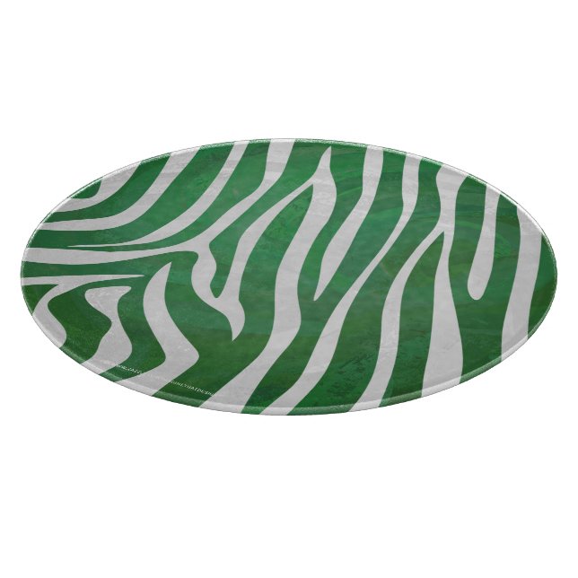 Zebra-Grönt och vit utskrift (Hörn)