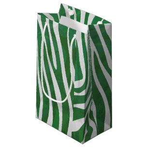 Zebra-Grönt och vit utskrift