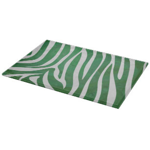 Zebra-Grönt och vit utskrift