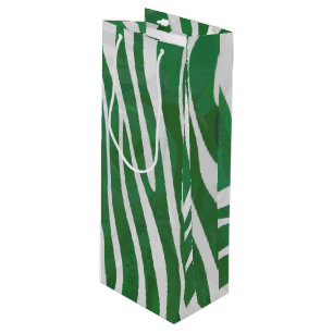 Zebra-Grönt och vit utskrift
