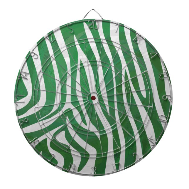 Zebra-Grönt och vit utskrift Piltavla (Framsidan)