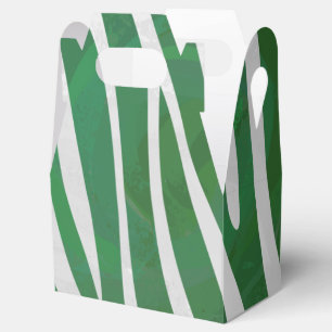 Zebra-Grönt och vit utskrift Presentaskar
