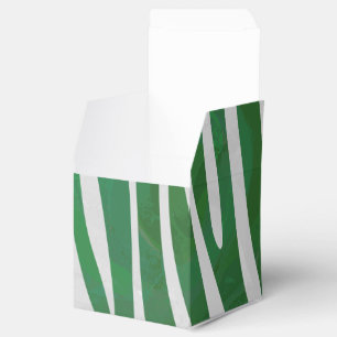 Zebra-Grönt och vit utskrift Presentaskar