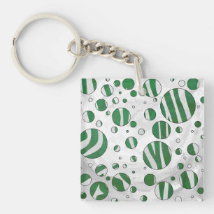 Zebra Grönt och White Polka Dot