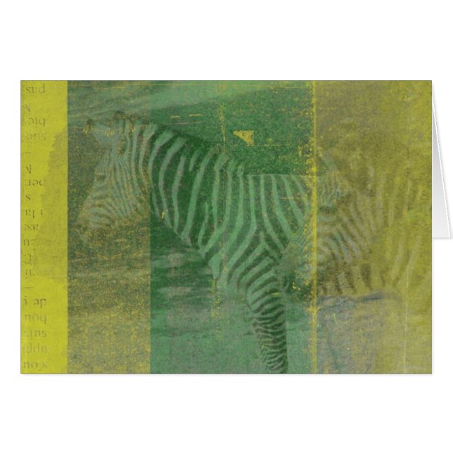 Zebra Hälsningskort (Framsidan Horizontal)