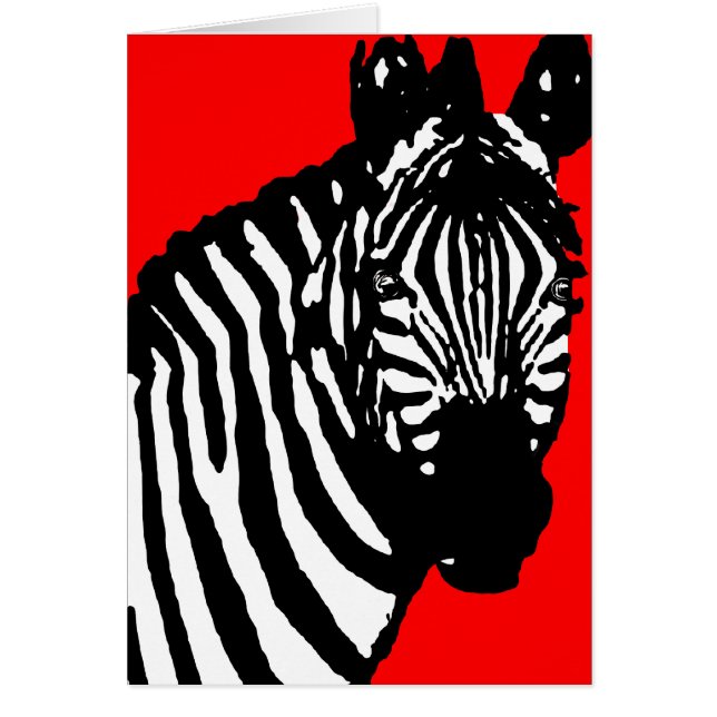 zebra. hälsningskort (Framsidan)