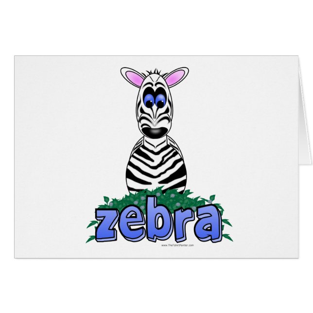 ZEBRA HÄLSNINGSKORT (Framsidan Horizontal)