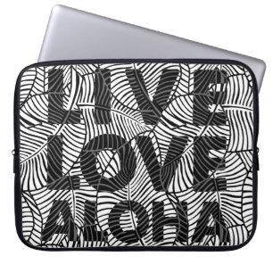 Zebra Handflatan Aloha Hawaiian Tropical Wetdress Laptop Fodral