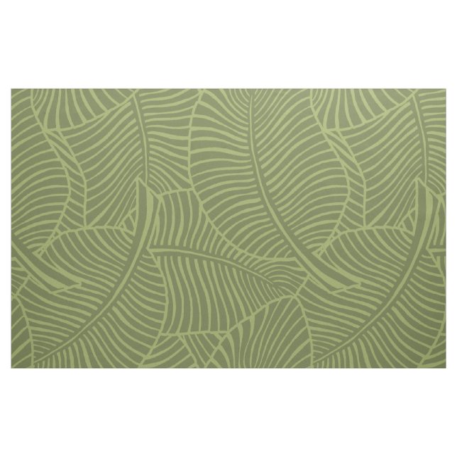 Zebra Handflatan Hawaiian Tropical Oliv grönt Tyg (Fat Quarter)
