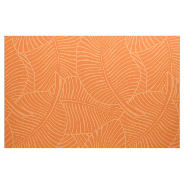Zebra Handflatan Hawaiian Tropical Tangerine Tyg (Fat Quarter)