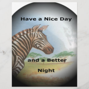 Zebra har en bra dag och en bättre natt.