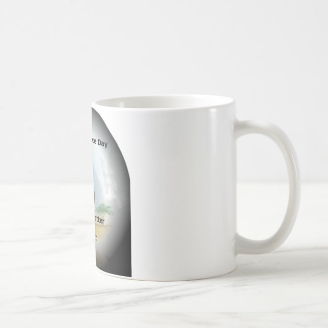 Zebra har en bra dag och en bättre natt. kaffemugg (Höger)