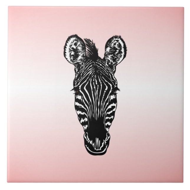 Zebra Head på Rosa Kakelplatta (Framsidan)