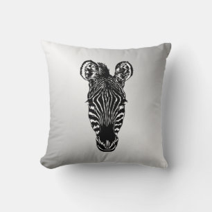 Zebra Head på Silver Kudde