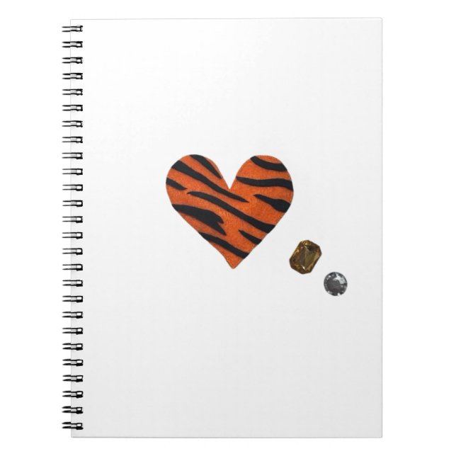 Zebra-heart Anteckningsbok (Framsidan)