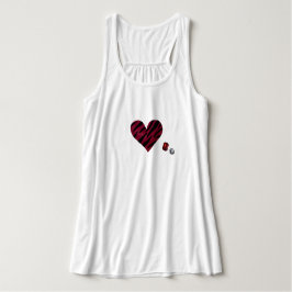 Zebra-heart Linne Med Racerback
