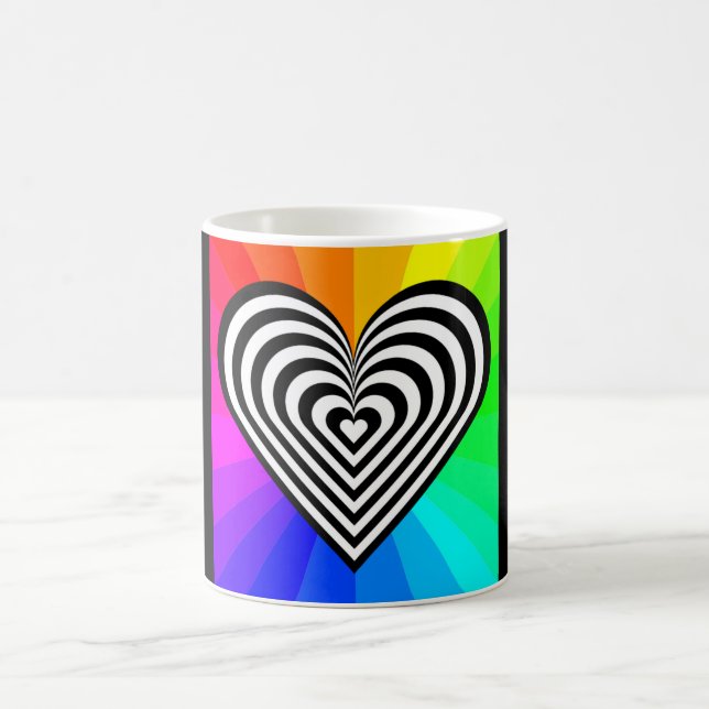 ZEBRA HEART RAINBOW MÖNSTER KAFFEMUGG (Center)