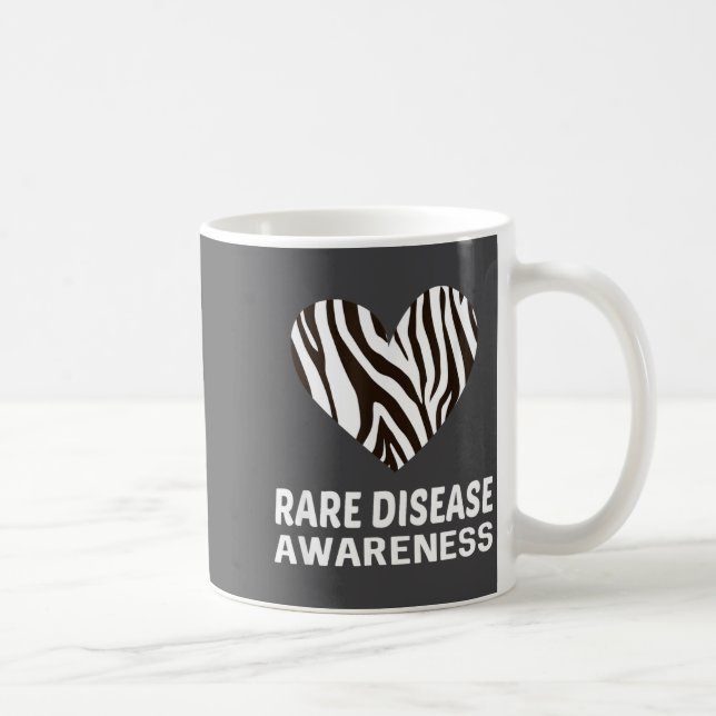 Zebra Heart Rare Disease Awareness Gift 2020  Kaffemugg (Höger)