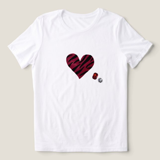 Zebra-heart T Shirt (Design Framsida)
