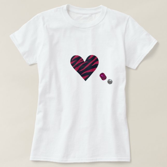 Zebra-heart T Shirt (Design framsida)