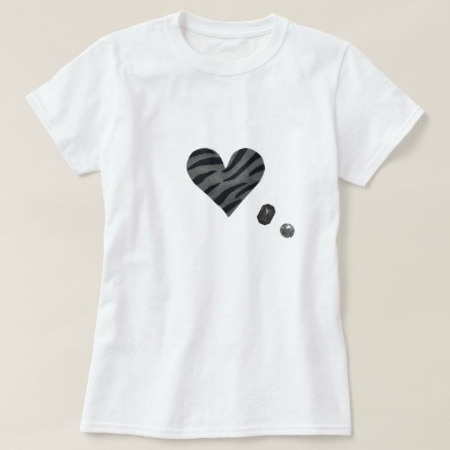 Zebra-heart T Shirt (Design framsida)