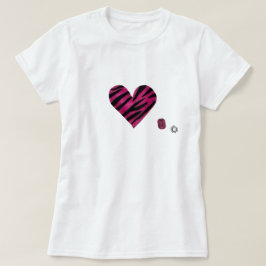 Zebra-heart T Shirt