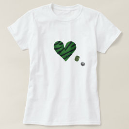 Zebra-heart T Shirt