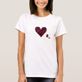 Zebra-heart T Shirt