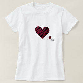 Zebra-heart T Shirt