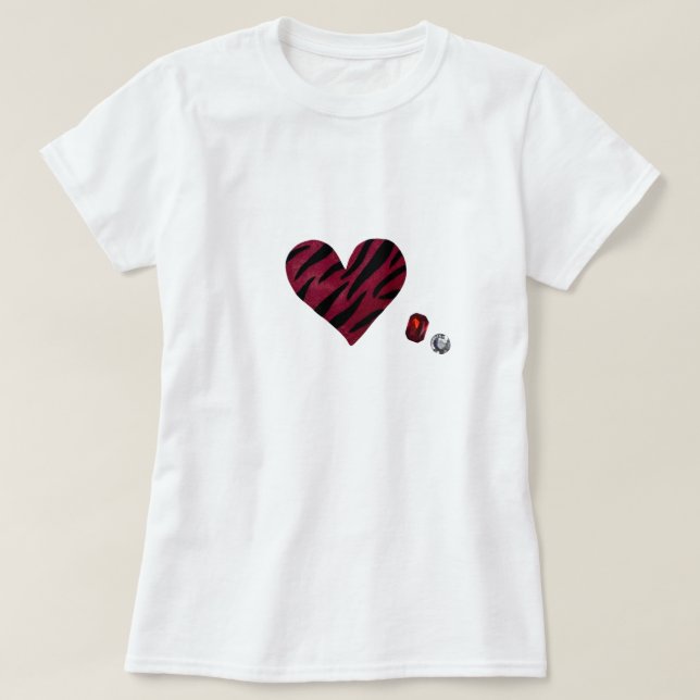 Zebra-heart T Shirt (Design framsida)