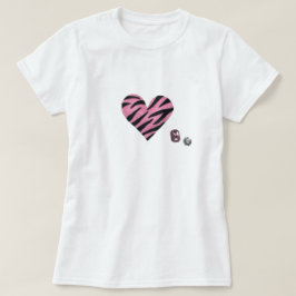 Zebra-heart T Shirt