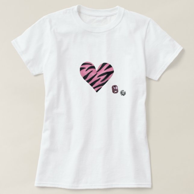 Zebra-heart T Shirt (Design framsida)