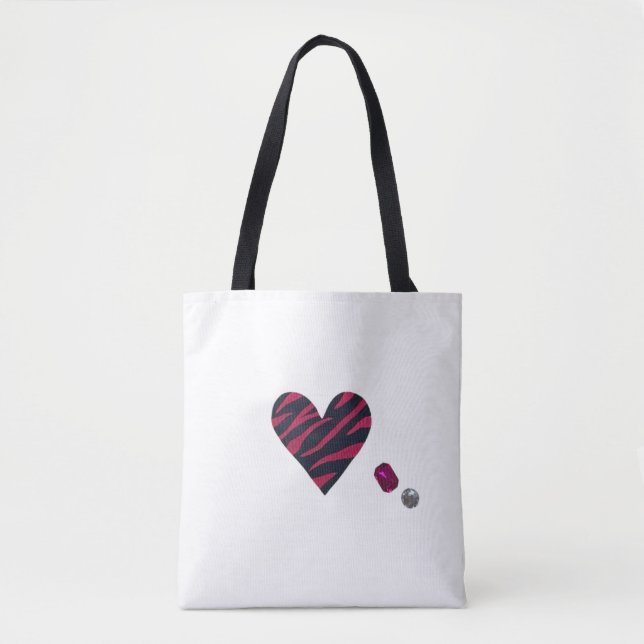 Zebra-heart Tygkasse (Framsida)