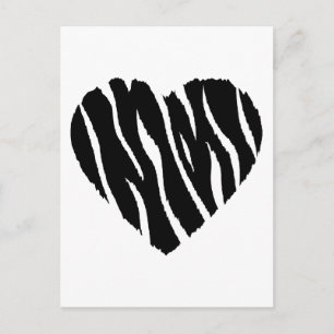Zebra Heart Vykort