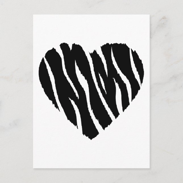 Zebra Heart Vykort (Framsida)