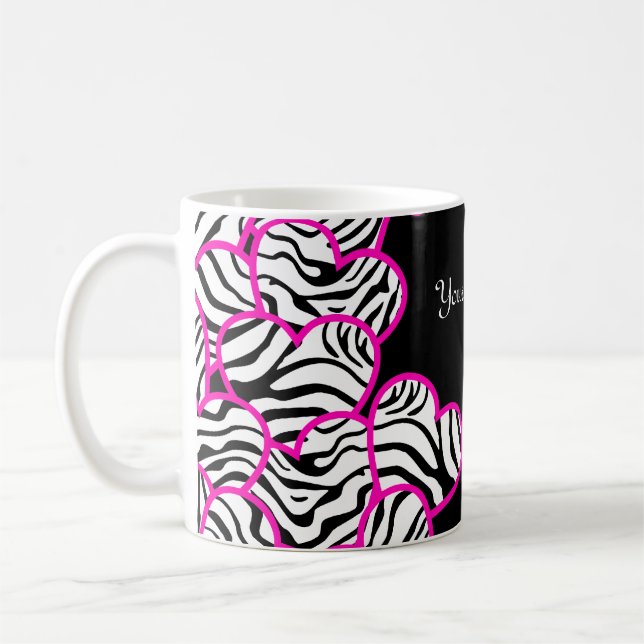 Zebra-hjärtan mugg (Vänster)