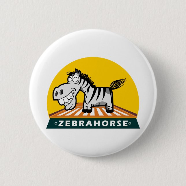 Zebra Horse Knapp (Framsida)